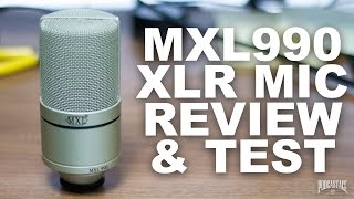 MXL990 XLR Condenser Mic Review  Test [upl. by Noryak]