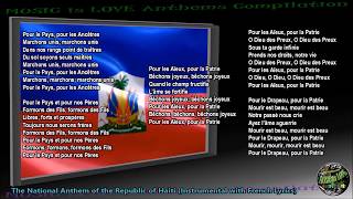 Haiti National Anthem quotLa Dessaliniennequot INSTRUMENTAL with French lyrics [upl. by Enyamert]