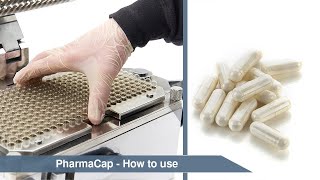 PharmaCap  How to use  Manual Capsule Filling Machine  LFA Capsule FIllers [upl. by Hnah]