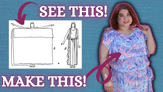 SEW THIS No Pattern Needed Greek Chiton Inspired Dress [upl. by Gizela]