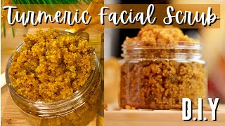 Homemade TURMERIC Face Scrub  Lighten Dark Spots amp Get Glowing Skin [upl. by Nessej]