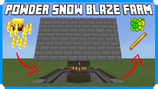 How To Build A Powder Snow Blaze Farm Minecraft Bedrock Edition [upl. by Rustin]