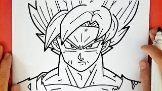 COMMENT DESSINER GOKU SSJ BLUE [upl. by Enelym]