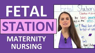 Fetal Station Assessment and Engagement Nursing NCLEX Maternity Review [upl. by Verneuil617]