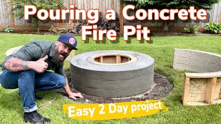 Making a Concrete Fire Pit the Right Way  Ultimate Fire Pit Build [upl. by Mitchel]