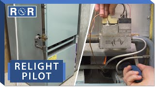 Furnace  How to Relight a Pilot Light  Repair and Replace [upl. by Gnov]