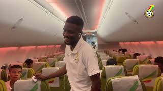 2023 AFCON QUALIFIER BLACK STARS LAND IN ANGOLA [upl. by Aissatsana]