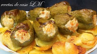 PIMIENTOS RELLENOS DE CARNE RECETA FÁCIL Y RÁPIDA [upl. by Kilam]