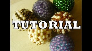 Beaded Balls  Kulki koralikowe TUTORIAL  Qrkokopl [upl. by Vickey]