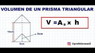 VOLUMEN DE UN PRISMA TRIANGULAR [upl. by Verity230]