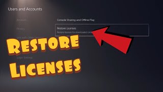 How To Restore Licenses On PS5 [upl. by Naelopan]