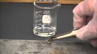 Lithium metal reacts with concentrated hydrochloric acid [upl. by Sibylla]