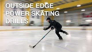 Outside Edge Skating Tips  Power Skating Drill Progression [upl. by Urien]