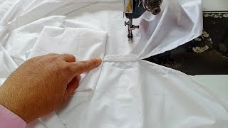 HOW TO SEW JANTS KURTA SIDE POCKET CUTTING AND STICHING [upl. by Aicissej]