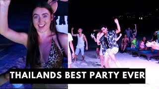 Thailand Free Wild Party on Beach  Ark Bar [upl. by Nnayram]