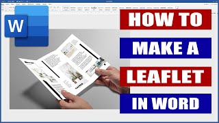 How to make a Leaflet in Word  Microsoft Word Tutorials [upl. by Elohcim]