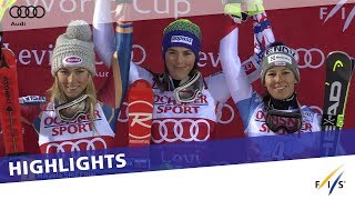 Highlights  Vlhová edges Shiffrin in Slalom opener at Levi  FIS Alpine [upl. by Euqina]