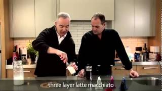 aerolatte  milk frother makes three layer caffè latte macchiato [upl. by Sebastiano968]