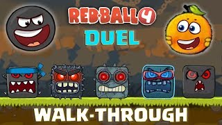 RED BALL 4  quotWALKTHROUGH DUELquot with BLACK amp ORANGE BALL Complete Gameplay Level 175 [upl. by Lynde648]