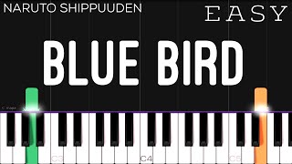 Blue Bird  Naruto Shippuden Opening 3  EASY Piano Tutorial [upl. by Kcirredal]