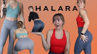 HALARA LEGGINGS TRYON HAUL  REVIEW [upl. by Ciredor]