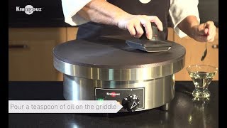 How to season and maintain your crepe maker   Krampouz [upl. by Wolfgang587]