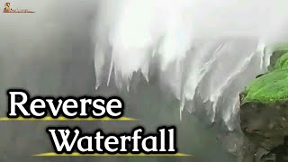 Amazing reverse waterfall Maharashtra malshej ghat anjaneri sandhan valley naneghat  shock wave [upl. by Rima]