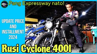 Rusi Cyclone 400i Update price and installment this 2024 Pang expressway nato [upl. by Aneerbas864]