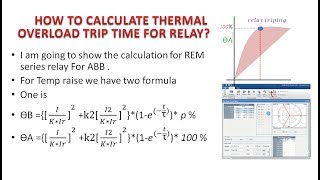 Motor Protection  HOW TO CALCULATE THERMAL OVERLOAD TRIP TIME FOR RELAY [upl. by Oznarol593]