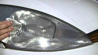 How To Polish Hazy Plastic Car Headlights Cheap [upl. by Suhpesoj]