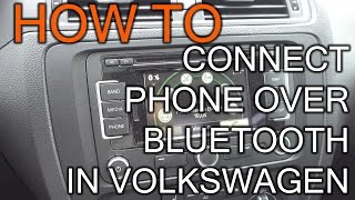 How To Connect Bluetooth Phone In VW Volkswagen car [upl. by Alrich]