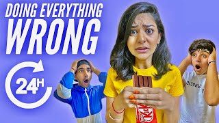 DOING EVERYTHING WRONG FOR 24 HOURS  Rimorav Vlogs [upl. by Lura]