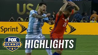 Argentina vs Chile  2016 Copa America Final Highlights [upl. by Llertnahs982]