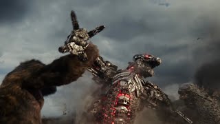 Godzilla Vs Kong 2021 HD 4K Kong and Godzilla Team Up against Mechagodzilla [upl. by Takken]