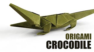 ORIGAMI CROCODILE  How to make a Paper Crocodile Weesel [upl. by Lizzy]