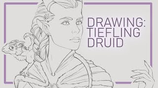 Drawing a Tiefling Druid [upl. by Corwin202]