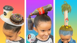 3 Peinados Locos Y Divertidos  Crazy Hair Day [upl. by Aihsilat37]