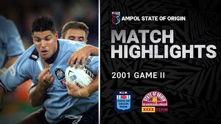 NSW Blues v QLD Maroons Match Highlights  Game II 2001  State of Origin  NRL [upl. by Natal]