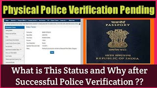 Passport Physical Police Verification Pending Status Meaning  How to track passport after Dispatch [upl. by Enrique730]