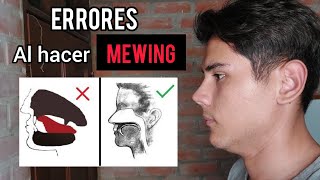 ERRORES al hacer Mewing que te estan Volviendo FEO🤢 [upl. by Melentha]