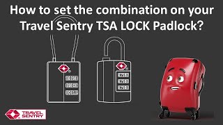 How to set the combination on your Travel Sentry TSA LOCK Padlock [upl. by Suollecram]