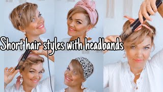 5 Headband styles for short hair [upl. by Metsky]