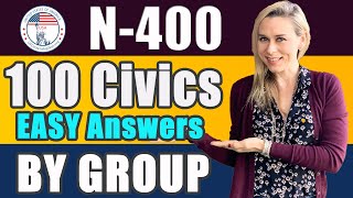 US Citizenship Official USCIS 100 Civics Questions 2008 version BY GROUP [upl. by Llewej15]