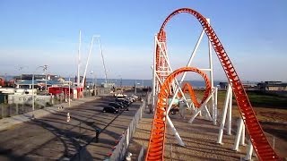 Thunderbolt front seat onride HD POV Luna Park Coney Island NYC [upl. by Refinej]