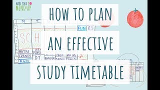 How To Make An EFFECTIVE STUDY TIMETABLE  Revision Timetable  Productivity [upl. by Sixele]