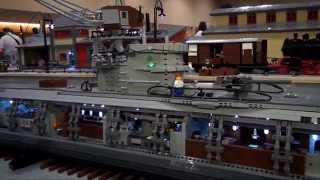 LEGO German WWII Uboat submarine  Brickworld Chicago 2013 [upl. by Ogirdor]