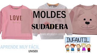 MOLDES SUDADERA INFANTIL UNISEX  MOLDES GRATIS pdf [upl. by Danit]