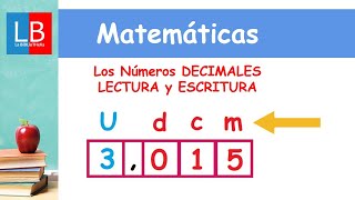 Los Números DECIMALES LECTURA y ESCRITURA ✔👩‍🏫 PRIMARIA [upl. by Anitac]