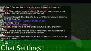 Tip Minecraft Chat Settings [upl. by Arrol]