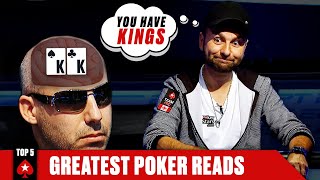 Daniel Negreanu Can Read Minds  TOP 5 POKER READS ♠️ Poker Top 5 ♠️ PokerStars [upl. by Meggs]